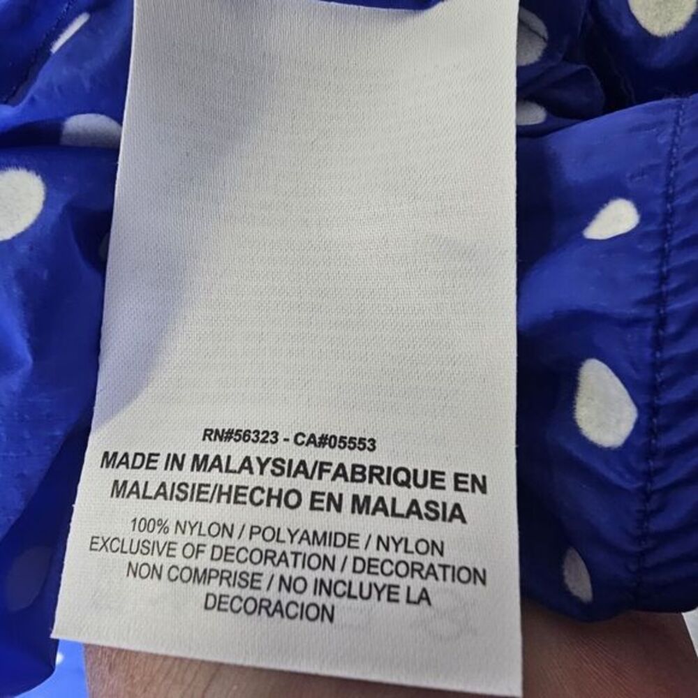 Rare XL Nike Glanz Jacket Windbreaker Windrunner Blue Dots‎ Lightweight Workout - Picture 7 of 10